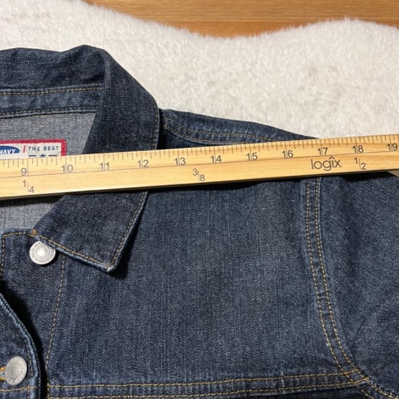 Old Navy Blue Jeans Womens 100% Cotton Denim Jacket Medium Wash Size Large - Picture 10 of 12